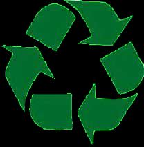 Recycle logo black background